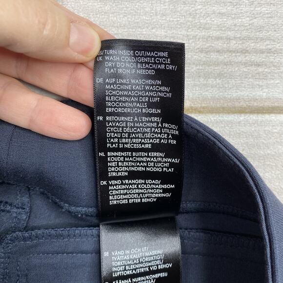 Liverpool Skirt Womens 14 Navy Blue Ponte Zip Pockets Mini Stretch Pull On - Picture 8 of 9